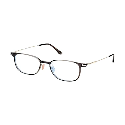TOM FORD Gray Rectangular Optical Glasses Unisex Couples Style with Logo Temples FT5923-K-B53057