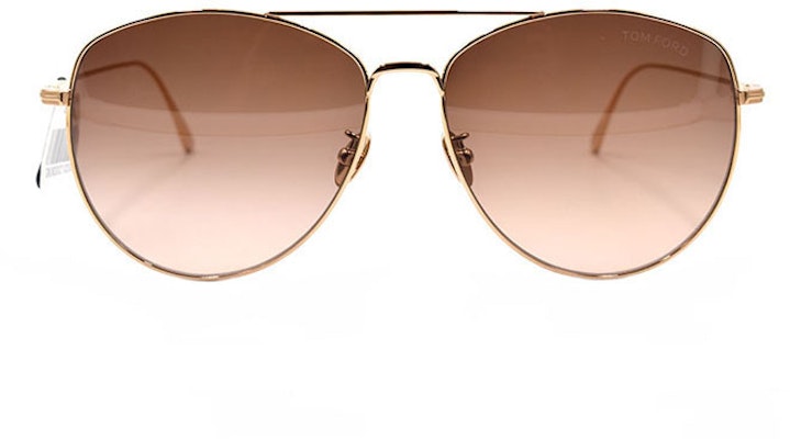 Tom Ford 輕量鈦金屬飛行員墨鏡 FT0784-D 金色/棕漸變 男女通用款 TF784-D 28F Buy Tom Ford 輕量鈦金屬飛行員墨鏡 FT0784-D 金色/棕漸變 男女通用款 TF784-D 28F