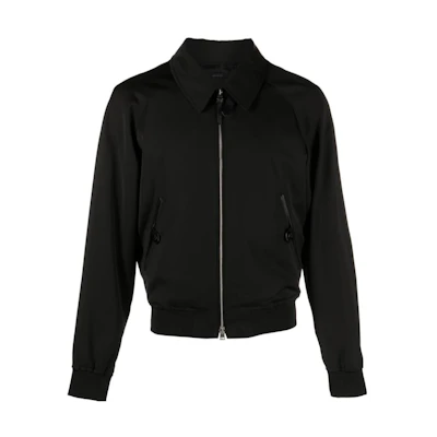 TOM FORD Loose Fit Black Stand Collar Double Zip Jacket OBS005FMV003S23-LB999