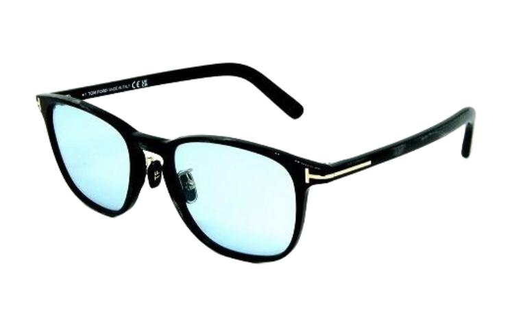 Order TOM FORD 橢圓形太陽眼鏡 男女適用 黑色款 字母細節 TF5918DB001BLUE