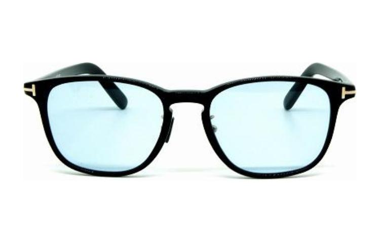 Lookbook TOM FORD 橢圓形太陽眼鏡 男女適用 黑色款 字母細節 TF5918DB001BLUE