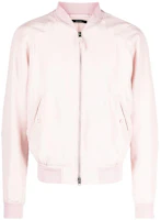 TOM FORD Pink Solid Zipper Bomber Jacket OBS004FMS013S23 TOM FORD Pink Solid Zipper Bomber Jacket OBS004FMS013S23
