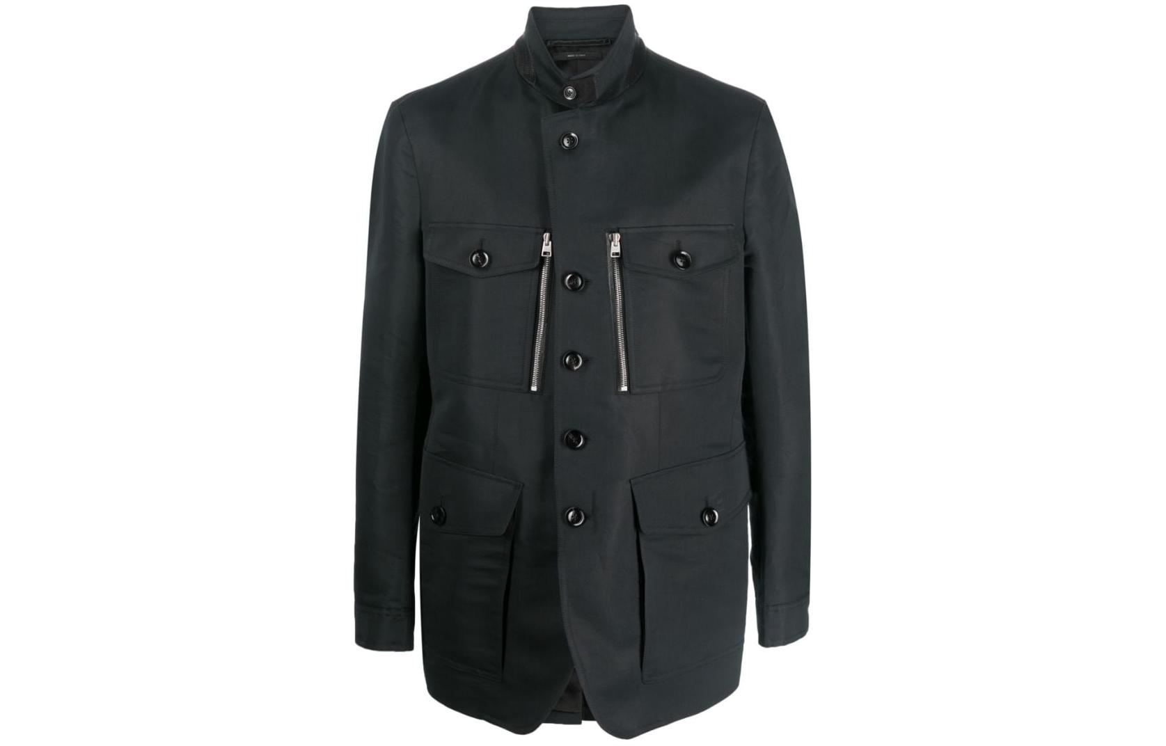 TOM FORD Slim-Fit Navy Blue Single-Breasted Jacket TFO425BY088-K09