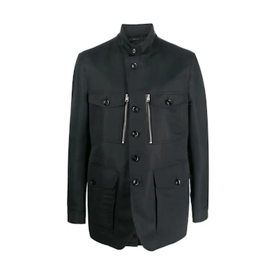 TOM FORD Slim-Fit Navy Blue Single-Breasted Jacket TFO425BY088-K09