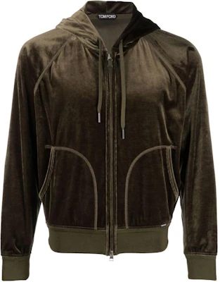 TOM FORD Slim-Fit Zip Hoodie Jaket Bertali - Emas Coklat JDL002JME002S23 Buy TOM FORD Slim-Fit Zip Hoodie Jaket Bertali - Emas Coklat JDL002JME002S23