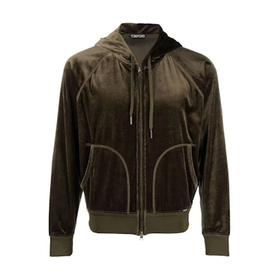 TOM FORD Slim-Fit Zip Drawstring Hoodie Jacket - Gold Brown JDL002JME002S23