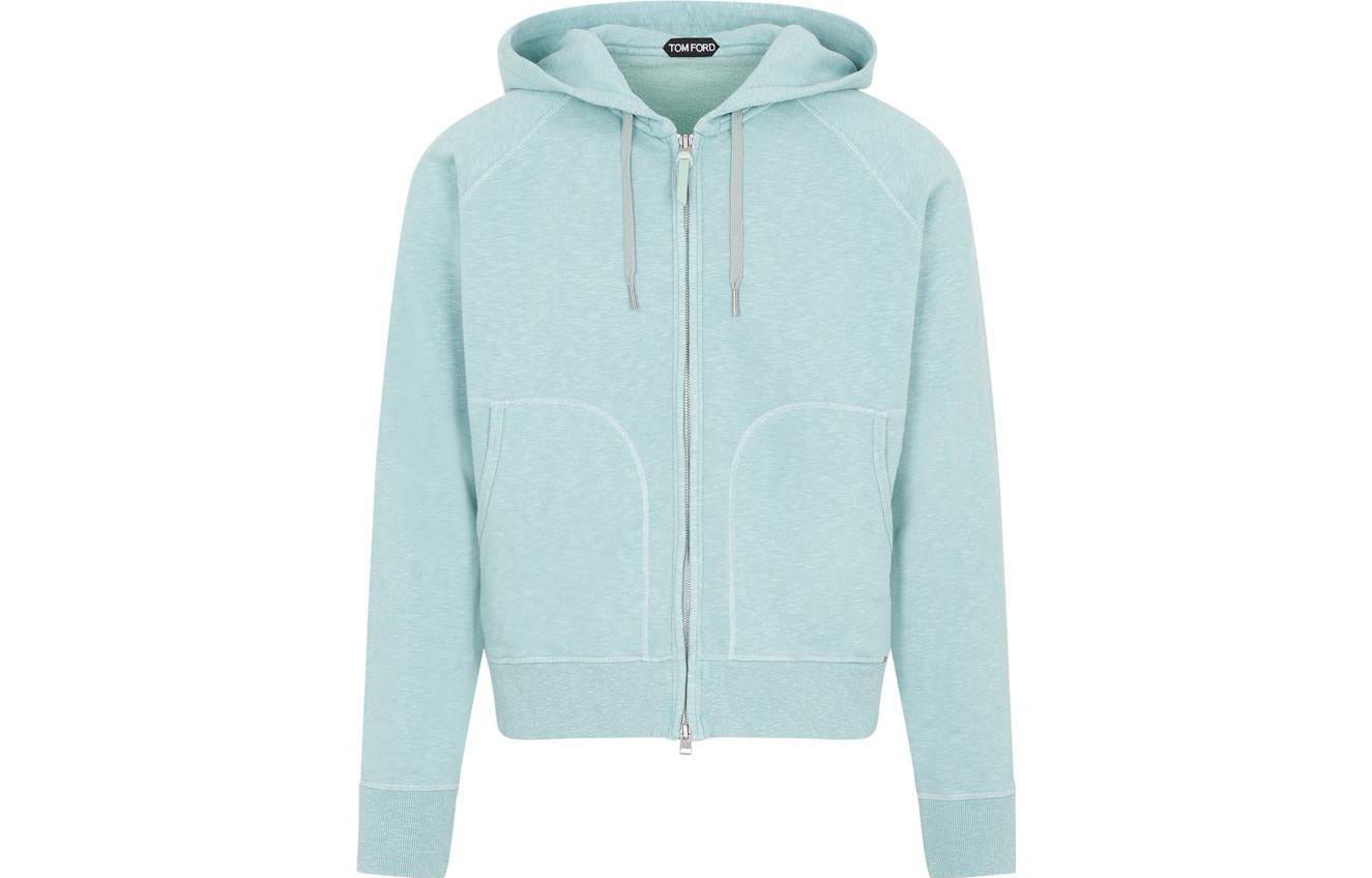 TOM FORD Slim Fit Blue Hooded Jacket JDL002JMC004S23FG351