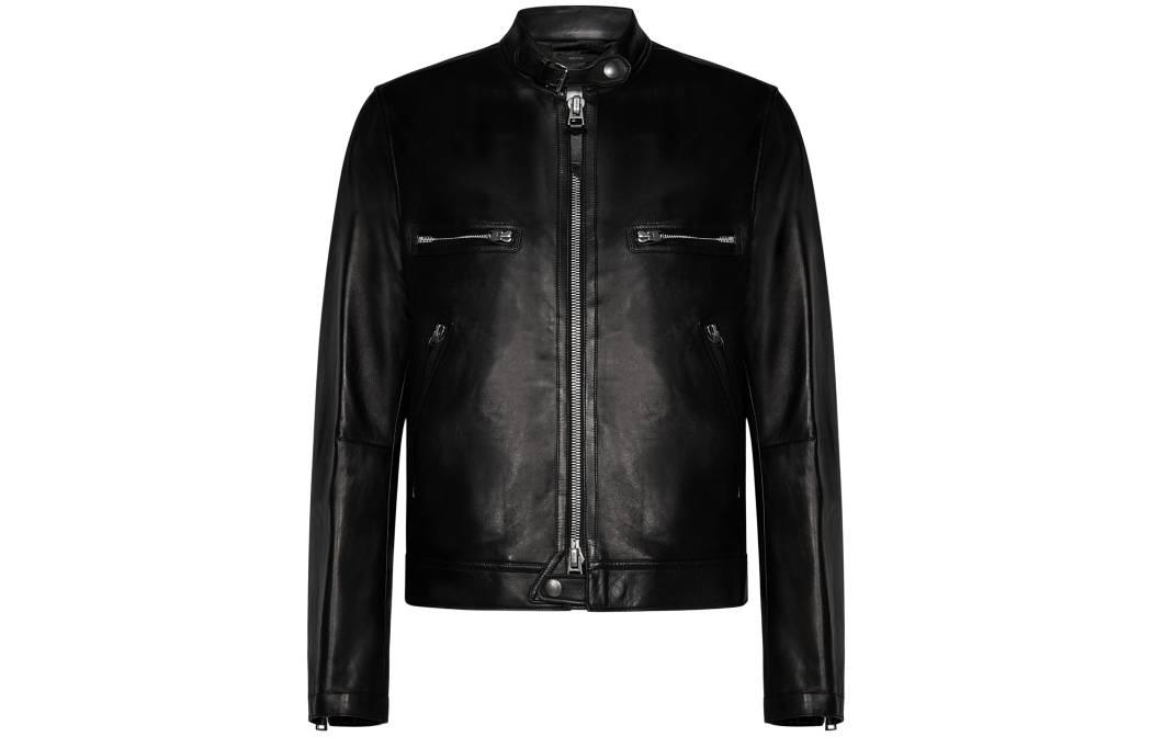 TOM FORD Slim Fit Zip-Up Jacket Black LXR009LMN003S23LB999