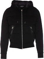 TOM FORD Solid Color Black Hoodie Zip-Up Jacket KDY003YMV017F23LB999 TOM FORD Solid Color Black Hoodie Zip-Up Jacket KDY003YMV017F23LB999