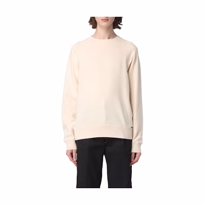 TOM FORD Solid Color Crewneck Pullover Long Sleeve Sweatshirt Men Off-White JCL001JMC006S23-AW100