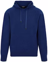 TOM FORD Solid Color Hoodie in Sapphire Blue KOL002YMK022F23 TOM FORD Solid Color Hoodie in Sapphire Blue KOL002YMK022F23