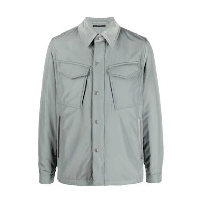 TOM FORD Solid Color Loose Fit Single-Breasted Jacket Men’s Light Green BA020TFO576S06