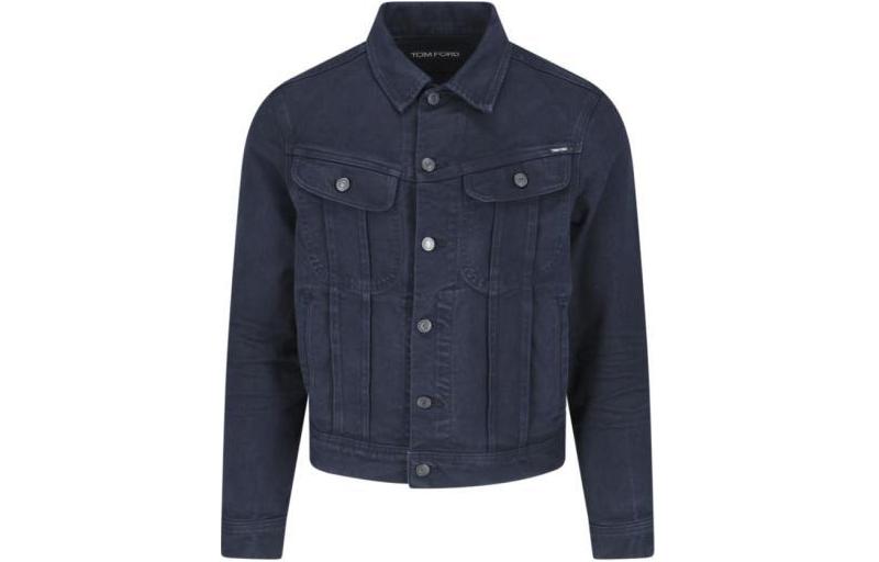 TOM FORD Solid Color Single-Breasted Jacket - Navy Blue DJI001DMC037S24-HB825