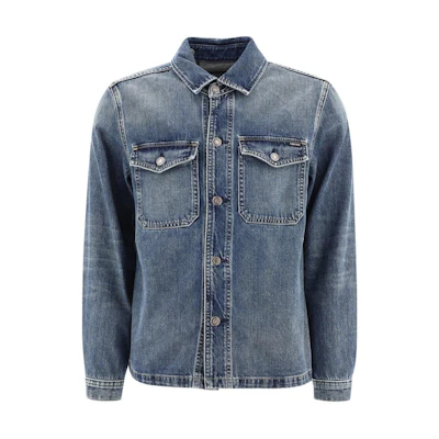 TOM FORD Solid Color Single-Breasted Jacket with Pocket - Blue DJR002DMC042S24-HB378