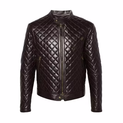 TOM FORD Solid Color Zip-Up Jacket Brown LMN009F23LXR007-KB750