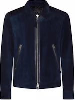 TOM FORD Solid Color Zip-Up Jacket Long Sleeve - Blue LBS051LMS001S23-HB910 TOM FORD Solid Color Zip-Up Jacket Long Sleeve - Blue LBS051LMS001S23-HB910