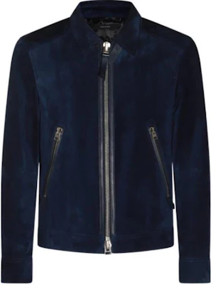 TOM FORD Jaket Biru Lengan Panjang Zip-Up Warna Solid LBS051LMS001S23-HB910 Buy TOM FORD Jaket Biru Lengan Panjang Zip-Up Warna Solid LBS051LMS001S23-HB910