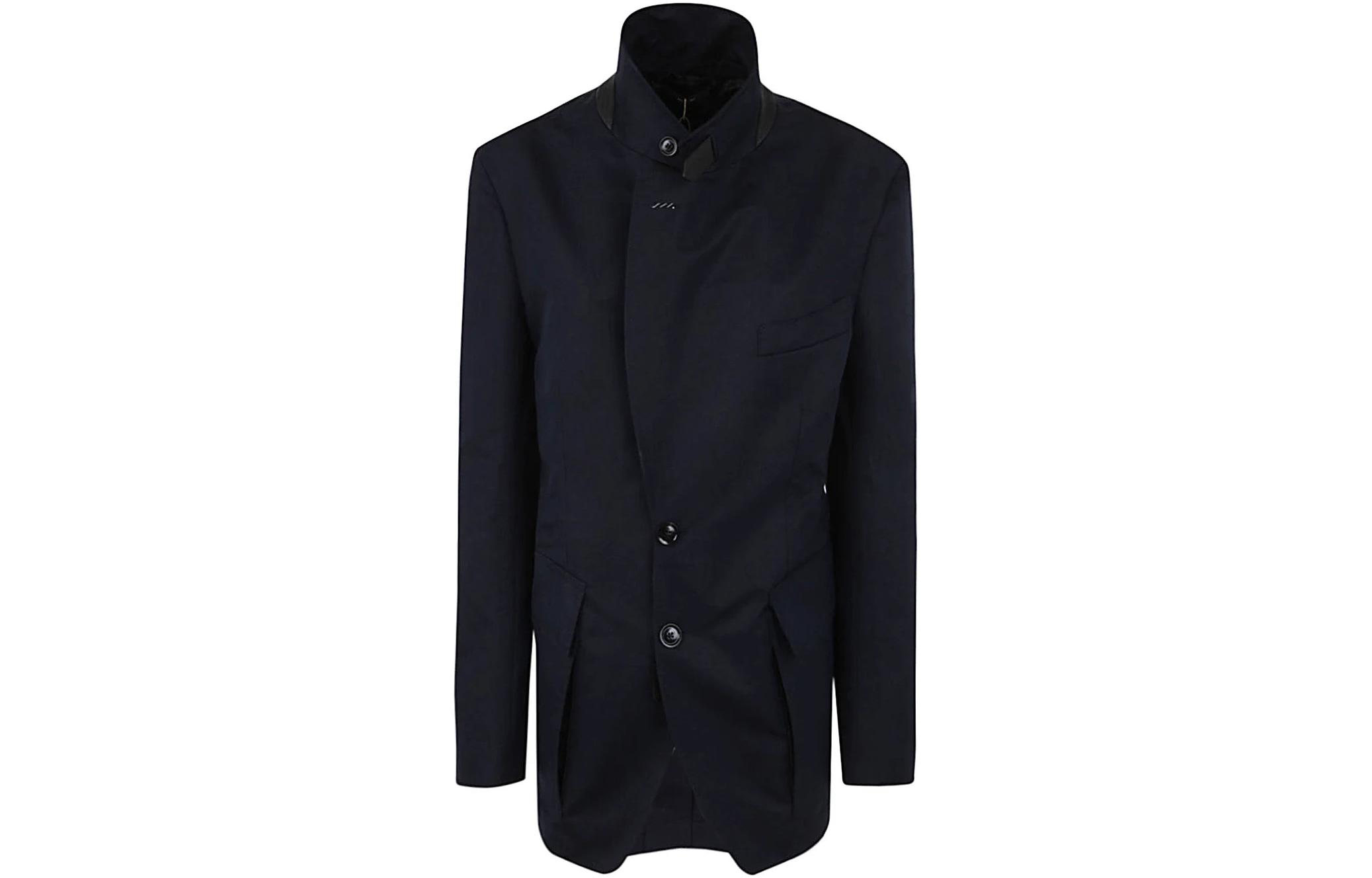 TOM FORD Solid Single-Breasted Casual Long Sleeve Jacket - Blue OJT002FMC086F23HB830