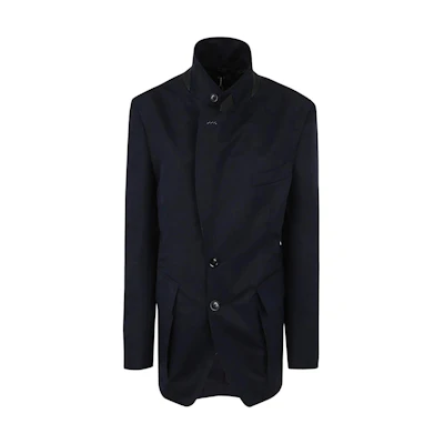 TOM FORD Solid Single-Breasted Casual Long Sleeve Jacket - Blue OJT002FMC086F23HB830