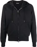 TOM FORD SS22 Solid Color Drawstring Zipper Hoodie Jacket Black BZ299TFJ272-K09 TOM FORD SS22 Solid Color Drawstring Zipper Hoodie Jacket Black BZ299TFJ272-K09