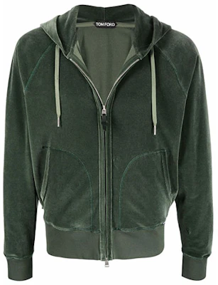 TOM FORD SS22 Jaket Hoodie Zip Warna Hijau Solid BZ289-TFJ228-V06 Buy TOM FORD SS22 Jaket Hoodie Zip Warna Hijau Solid BZ289-TFJ228-V06