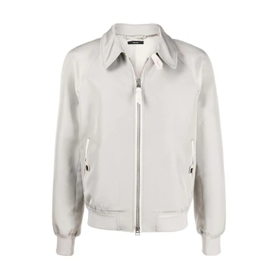 TOM FORD SS22 Solid Zip-Up Jacket Light Beige BZ051TFO338K03