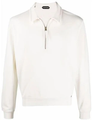 TOM FORD SS22 白色半拉鍊翻領運動衫 TFJ254BZ299-N01 Buy TOM FORD SS22 白色半拉鍊翻領運動衫 TFJ254BZ299-N01