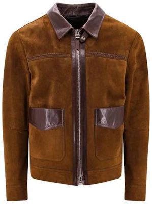 Jaket Lelaki TOM FORD SS23 Distressed Colorblock Zip-Up Coklat LBS008LMS008FG835 Buy Jaket Lelaki TOM FORD SS23 Distressed Colorblock Zip-Up Coklat LBS008LMS008FG835