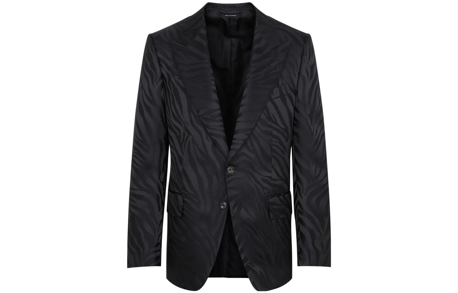 TOM FORD SS23 Single-Breasted Black Suit Jacket for Men JLSPF2WSP03