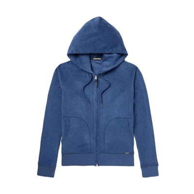 TOM FORD SS23 Solid Color Casual Hoodie Jacket Blue JDL002JMC008S23HB745