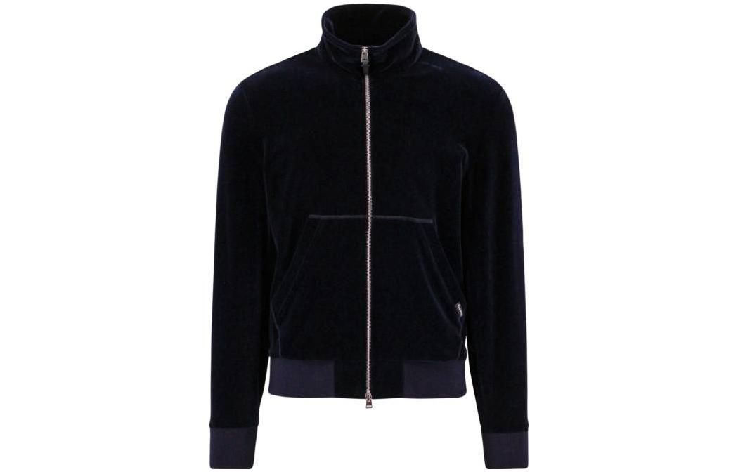 TOM FORD SS23 Solid Color Crinkled Zip Jacket Blue JZL001JMC009HB830