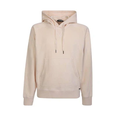 TOM FORD SS23 Solid Color Drawstring Hoodie Pullover - Off-White JOL001JMC006S23AW100