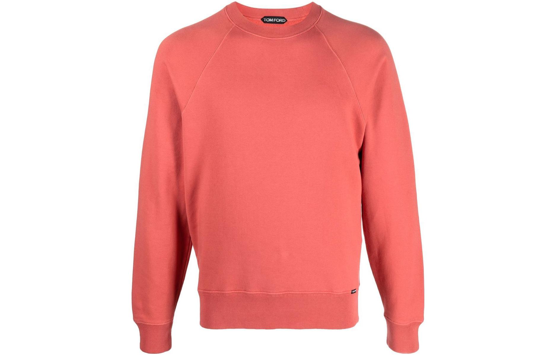 TOM FORD SS23 Solid Color Raglan Long Sleeve Sweatshirt Red Men JCL001JMC006S23-DP510