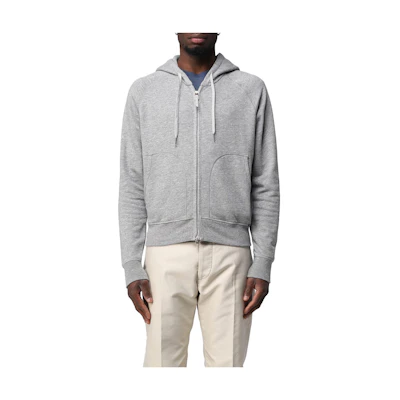 TOM FORD SS23 Solid Color Slim Fit Hooded Jacket - Gray JDL002JMC004S23-IG164