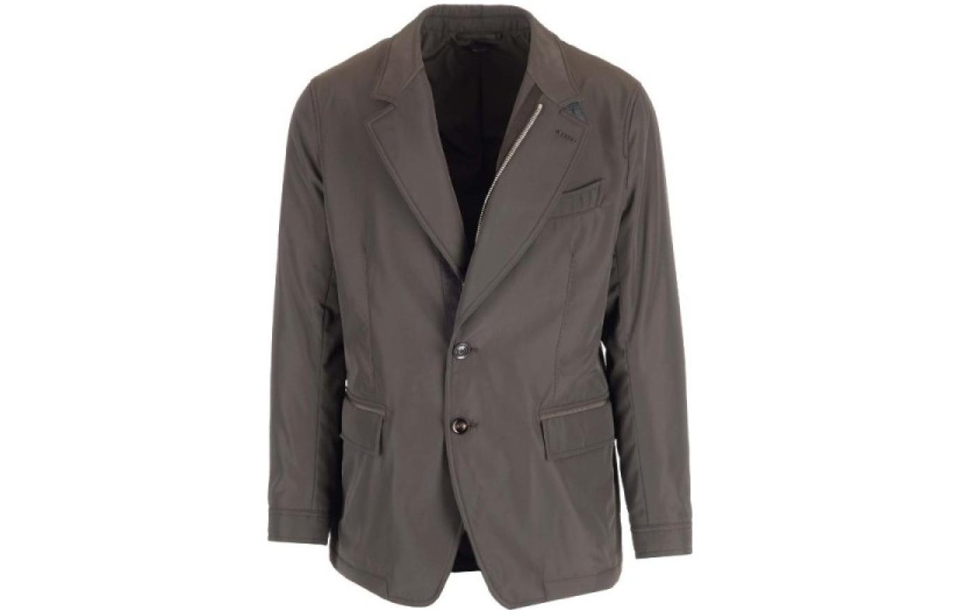 TOM FORD SS23 Solid Gray Button-Up Long Sleeve Jacket OJT001FMN001S23KB780