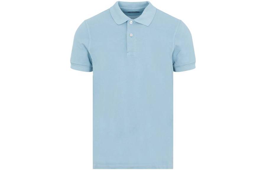 TOM FORD SS23 Solid Jersey Short Sleeve Polo Shirt Men’s Blue JPS002JMC007S23HB280