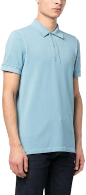 TOM FORD SS23 Polo de Manga Corta Jersey Sólido Hombre Azul JPS002JMC007S23HB280 Purchase TOM FORD SS23 Polo de Manga Corta Jersey Sólido Hombre Azul JPS002JMC007S23HB280
