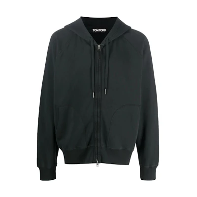 TOM FORD SS23 Solid Pocket Zip Hoodie Black Menswear JDL001JMC006S23-LB999