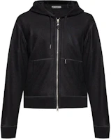 TOM FORD SS24 Black Solid Color Zip-Up Hoodie Jacket JDL014JMK004F24 TOM FORD SS24 Black Solid Color Zip-Up Hoodie Jacket JDL014JMK004F24