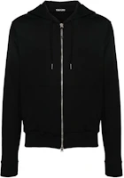 TOM FORD SS24 Black Solid Zip-Up Hoodie for Men JDL011JMD003S24LB999 TOM FORD SS24 Black Solid Zip-Up Hoodie for Men JDL011JMD003S24LB999