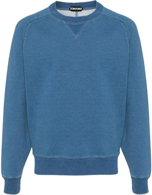 TOM FORD SS24 藍色純色羅紋圓領休閒衛衣 男款 JCL022JMC027F24 Buy TOM FORD SS24 藍色純色羅紋圓領休閒衛衣 男款 JCL022JMC027F24
