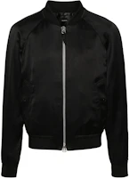 TOM FORD SS24 Solid Twill Bomber Jacket Black OBS028FMA003S24-LB999 TOM FORD SS24 Solid Twill Bomber Jacket Black OBS028FMA003S24-LB999