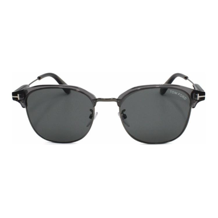 Shop 汤姆福特 T标志灰色金属眉线太阳镜 男女同款 FT0890K20A