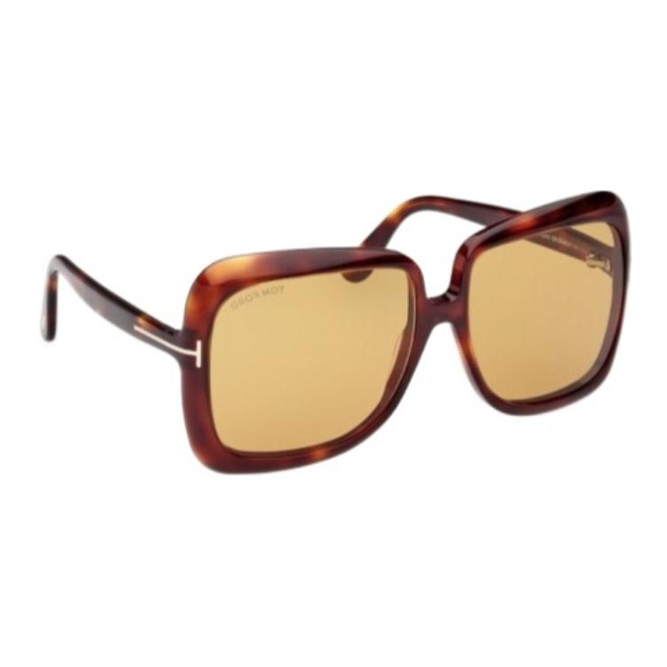 Tom Ford TF Acetate Butterfly Sunglasses Brown  with Logo on Temples FT1156S 圖 3
