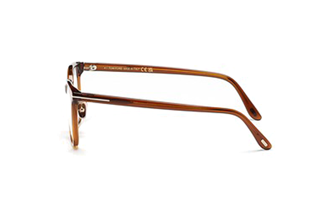 Shop 湯姆福特 TF 方形醋酸板光學眼鏡 黃色 情侶款 男女適用 TF5921KB51045