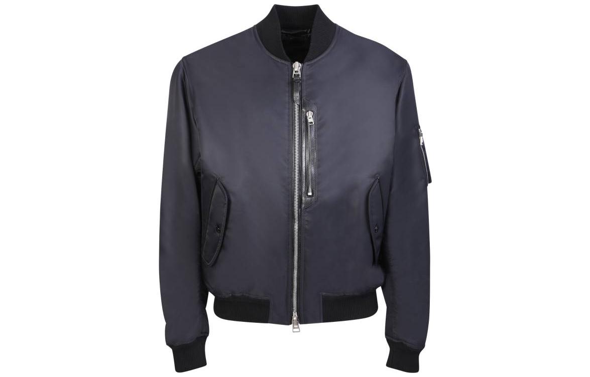 TOM FORD TF Black Cropped Crewneck Long-Sleeve Jacket OBB001FMP003S23LB999