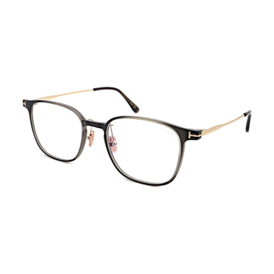 Tom Ford TF Black Square Optical Glasses Frame Unisex with Logo and Metal Accents. TF5923-K-B 057