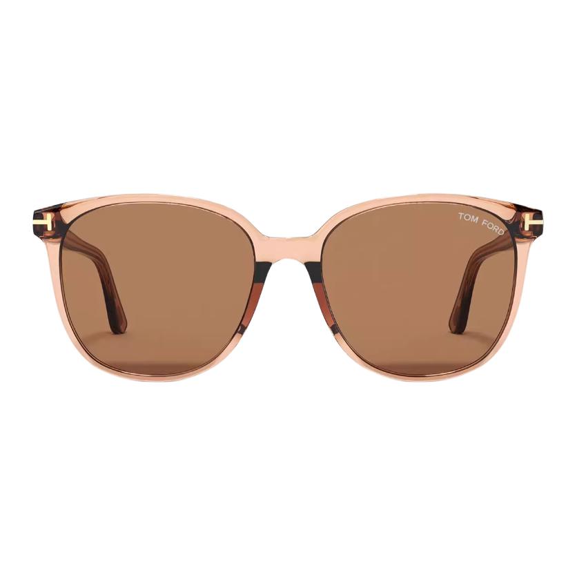 Shop トムフォード TF ブラウン スクエア アセテート サングラス ユニセックス カップル用 FT0972-K
