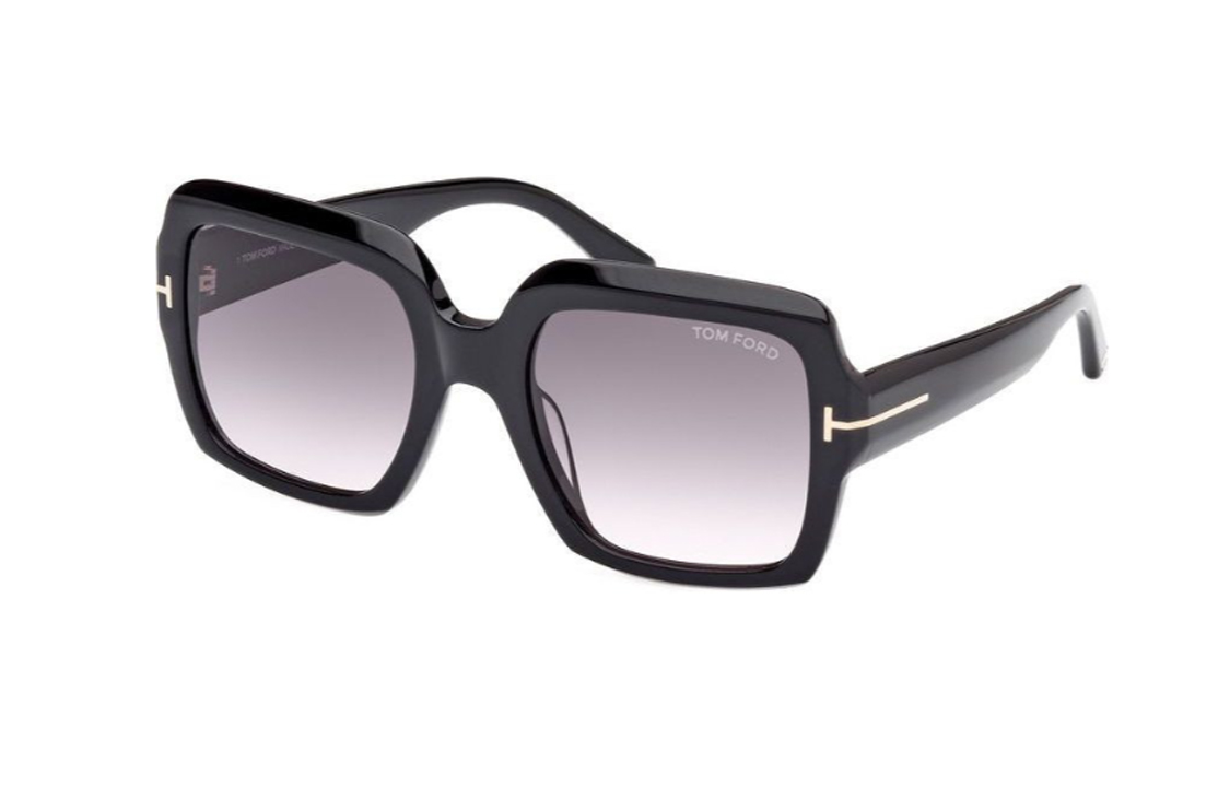 Tom Ford TF Classic Square Sunglasses Unisex Couple Style Black FT10825401B