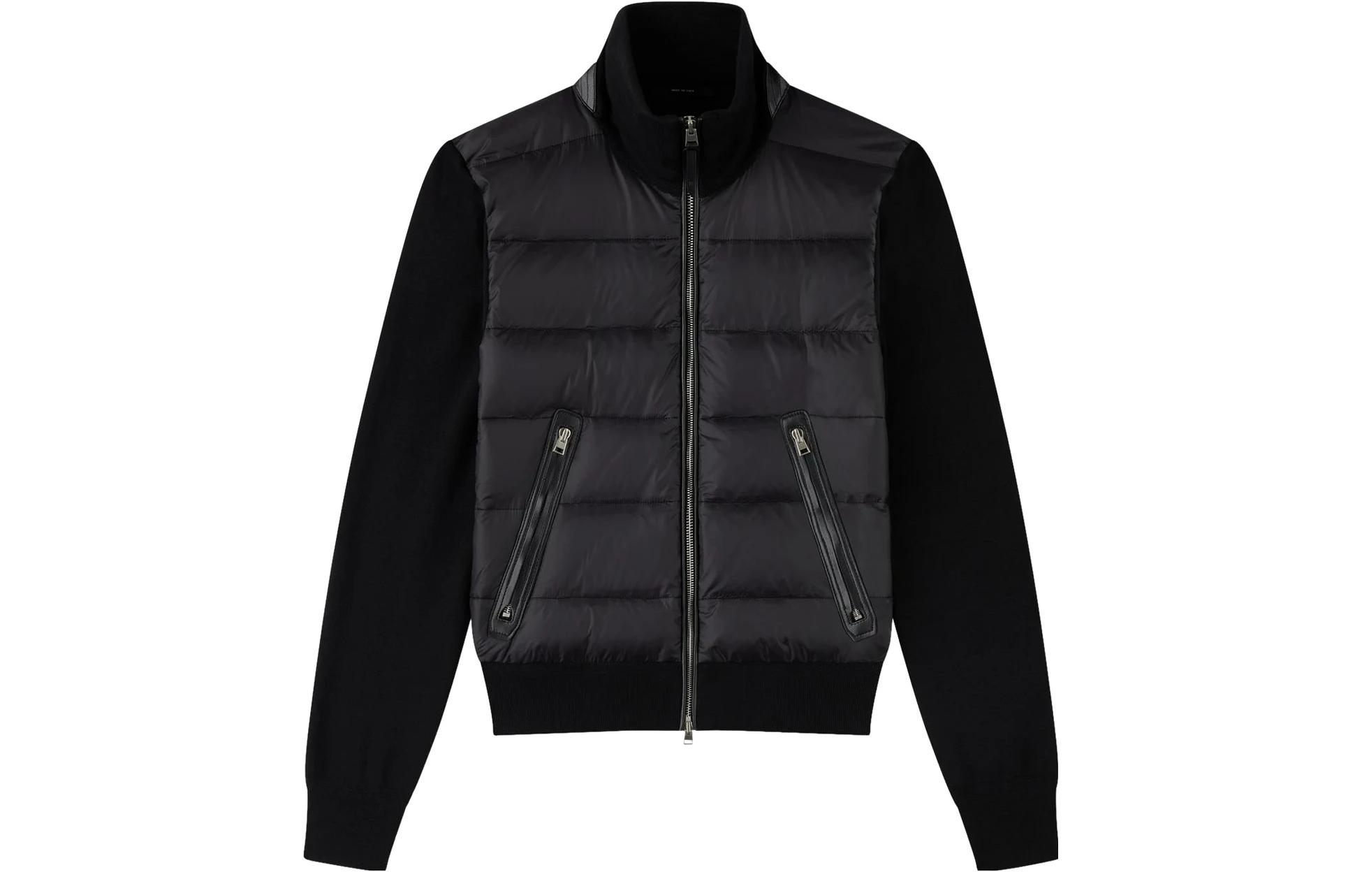 TOM FORD TF Crewneck Long Sleeve Zip-Up Jacket for Men KZY001YMW011S23LB999